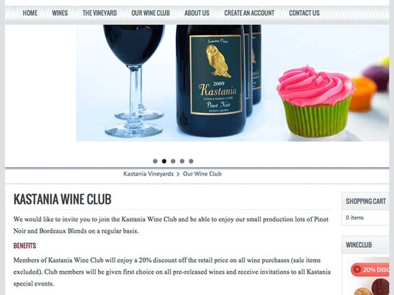 Kastania Vineyards website